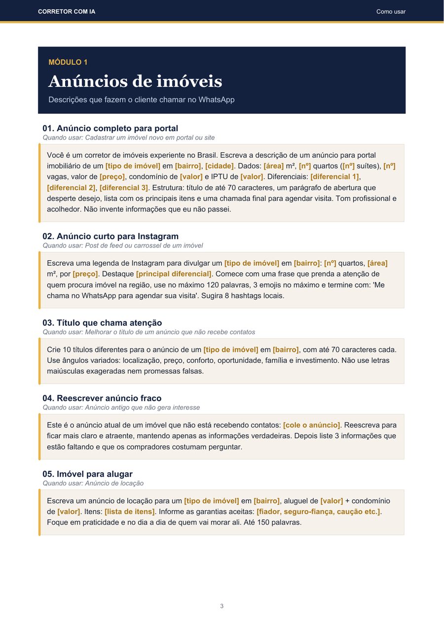 Módulo de anúncios